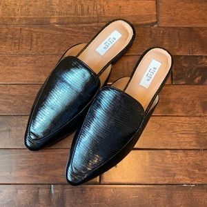Steven by Steve Madden Black Patent Mules